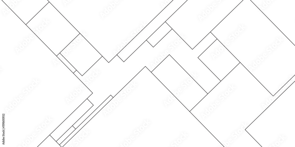 Poster abstract seamless random geometric white, black square lines pattern on a transparent background des