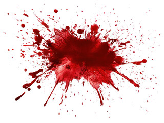 PNG Photo of realistic bloood stain splash red expression.