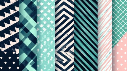 Obraz premium Cool Geometric Patterns on Abstract Background
