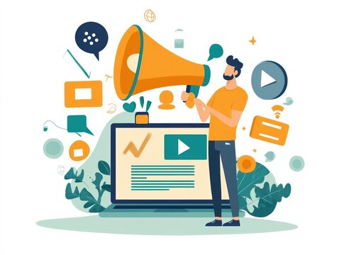 Content Strategist - Content strategist developing and managing content strategies for digital platforms, in a marketing or media setting, on a White Background.