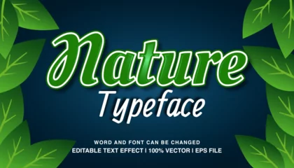 Gardinen editable text effect nature typeface © Annisa