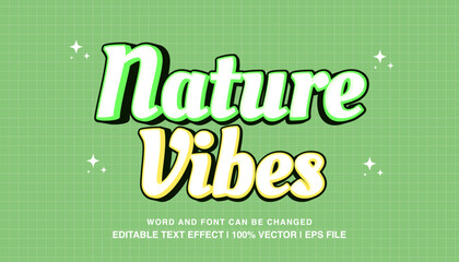 editable text effect nature vibes