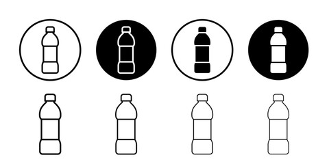 Water bottle icon black and white vector sign