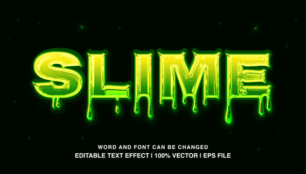 editable text effect slime