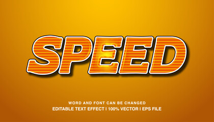 editable text effect speed orange bold glossy