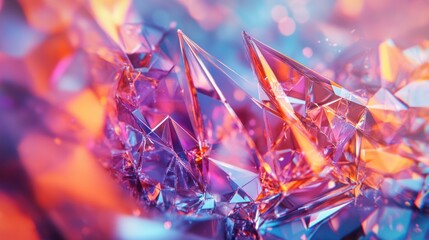 Vibrant Crystal Cluster: A Symphony of Color and Light