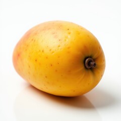 Ripe Yellow Oval Fruit Close up Studio Shot Healthy Tropical Produce