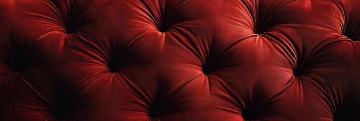 Rich red tufted upholstery adds elegance to any stylish interior design space with vintage charm and modern aesthetics