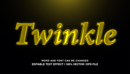 editable text effect twinkle