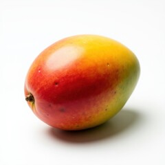 Ripe Red and Yellow Mango Fruit Isolated on White Background Healthy Tropical Food