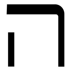 Obraz premium Ibrani alphabet icon letter he