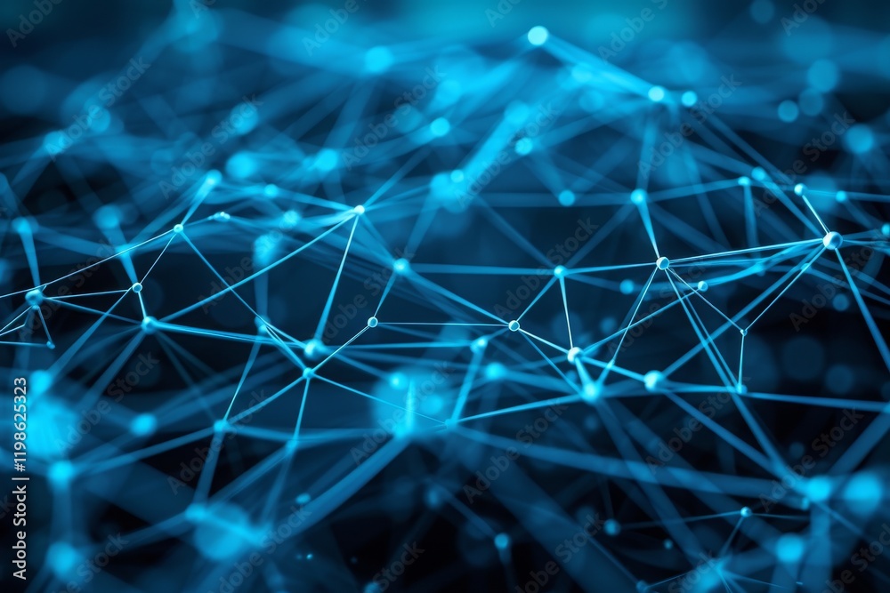 Poster abstract digital connections illustrating dynamic data patterns in a networked environment showcasin