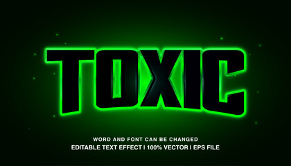 editable toxic green neon typeface