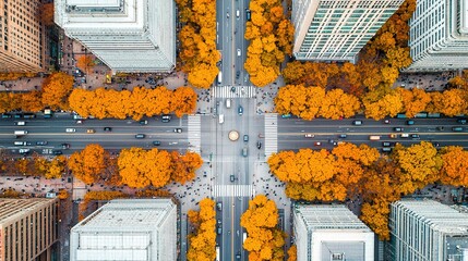 Aerial view of beijing central axis in autumn urban landscape gigapixel scale vibrant environment