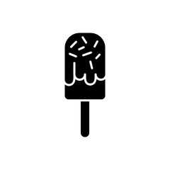 Ice cream vector icon, ice cream stick symbol flat design.