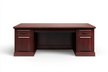 3D Office Desk Isolated and White Background