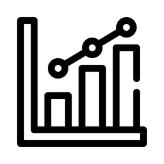 bar chart line icon