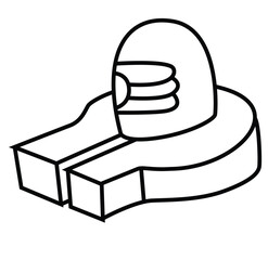 Cute cartoon hand drawn vector shivling coloring page.