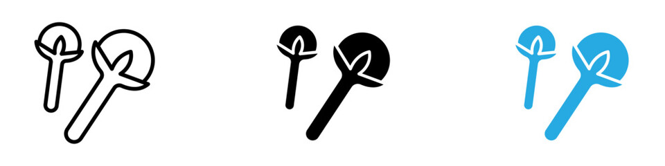 Cloves icon black white vector outline