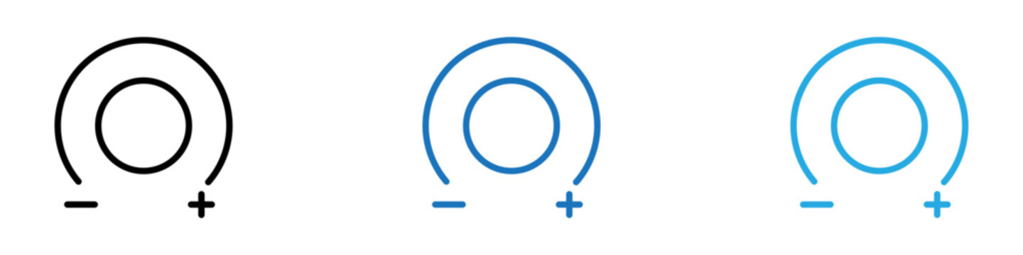 Dimmer icon black white vector outline