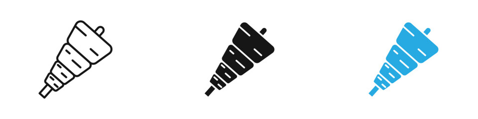 Kebab icon black white vector outline