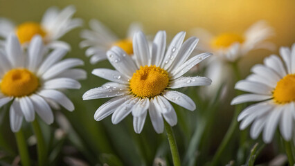 Egg yolk on a daisy bloom. Very little idea. Lay flat