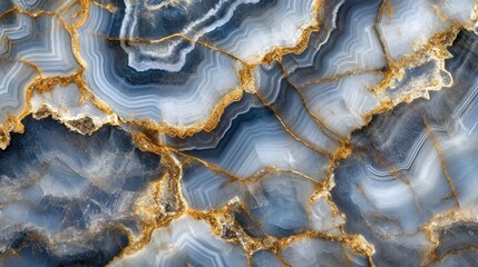 Obraz premium Blue and gold marble texture, swirling patterns, luxury background, design material