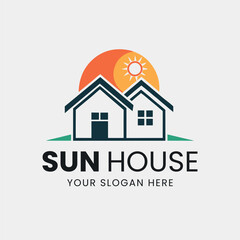 Fototapeta premium Sun House Logo