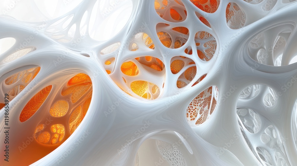 Poster ai-driven abstract plexus design.