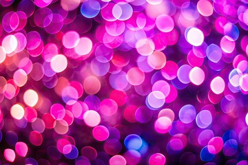 Pink Purple Bokeh Lights Abstract Background - Soft Blurred Bright Architectural Photography
