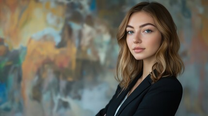 Fototapeta premium Artistic portrait of a young female professional.