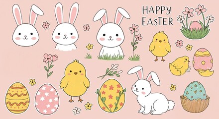 Fototapeta premium Springtime Characters
