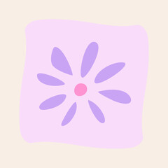 Delicate purple flower illustration. Perfect for creating a romantic and feminine aesthetic