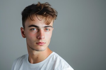 Obraz premium Studio picture of a young and handsome man posing isolated