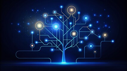 Night Minimalist Line Art: Strategic Planning & Foresight, Continuous Line Drawing