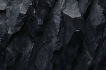 Dark Rock Formation Creates a Textured and Rugged Background with Dramatic Lighting