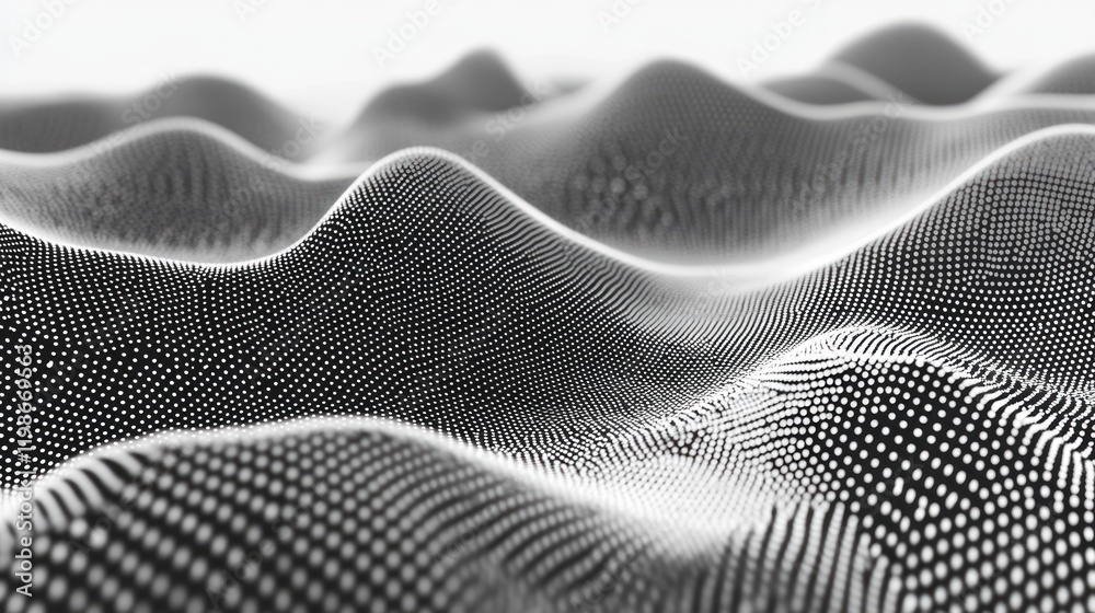 Aufkleber digital network of dots and triangular mesh.