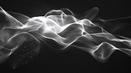 Digital lines and nodes in motion.