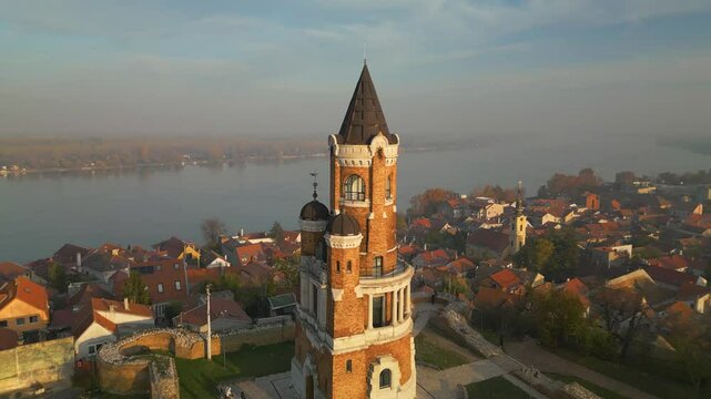 Gardo&scaron; Tower Millennium, Zemun, Belgrade - drone view