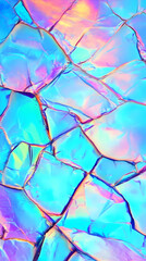 Fototapeta premium Iridescent Crystal Texture Background Shows Vibrant Colors and Abstract Pattern, Perfect for Digital Art and Design Projects.