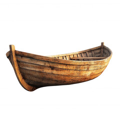wooden boat isolated on transparent background PNG