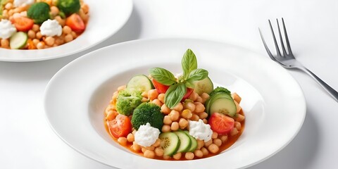 Healthy Food in a White Background