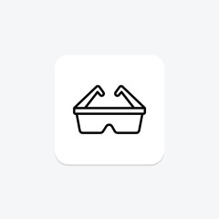 Safety Goggles line icon , vector, pixel perfect, illustrator file