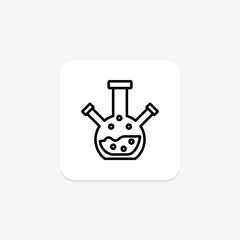 Schlenk Flask line icon , vector, pixel perfect, illustrator file