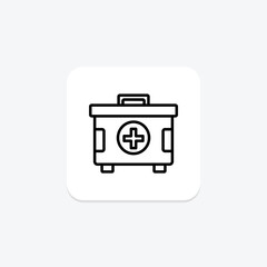 First Aid Kit line icon , vector, pixel perfect, illustrator file