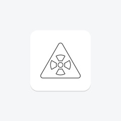 Radiation Hazard thinline icon , vector, pixel perfect, illustrator file