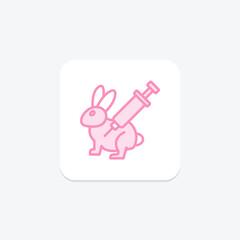 Laboratory Rabbit duotone line icon , vector, pixel perfect, illustrator file