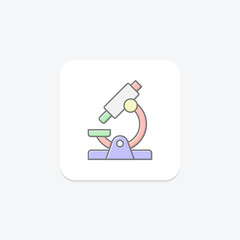 Microscope lineal color icon , vector, pixel perfect, illustrator file