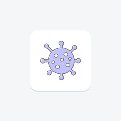 Coronavirus lineal color icon , vector, pixel perfect, illustrator file