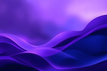 Obraz premium Abstract waves in purple and blue hues creating a soothing, digital landscape.